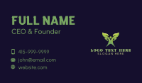 Eco Leaf Person Gardening Business Card Design