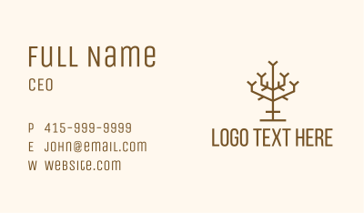 Simple Tree Branch Business Card