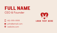 Heart Hand Support Business Card Design