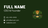 Natural Botanical Shield Business Card Design