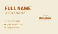 Retro Style Wordmark Business Card