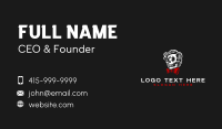 Bowtie Hair Skull Business Card