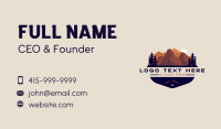 Mountain Hiking Camping Business Card