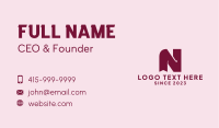 Publisher Company Letter N Business Card