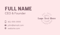 Organic Flower Wordmark Business Card