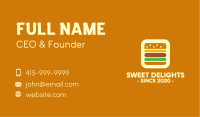 Burger App Business Card Design