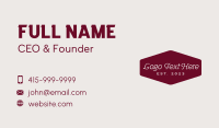 Stylish Script Wordmark Business Card