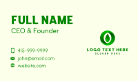 Green Leaf Letter O Business Card