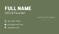 Stylish Elegant Boutique Business Card Design