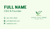 Sustainability Leaf Letter K Business Card Design