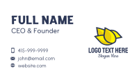 Yellow Lotus Bird Business Card