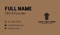 Business Firm Pillar Business Card