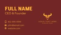 Yellow Wild Horns Business Card