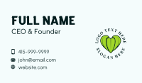 Green Leaf Heart Business Card