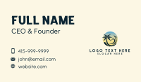 Tropical Island Vacation Business Card Design