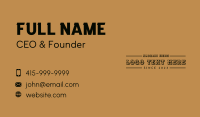 Western Rodeo Fashion Wordmark Business Card