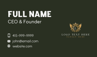 Crown Wing Crest Business Card Design