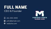 Tech Gaming Letter M  Business Card