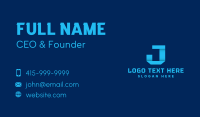 Corporate Startup Letter J Business Card Design