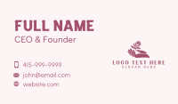 Hand Floral Spa Business Card Design