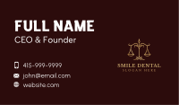 Golden Luxury Justice Scale Business Card