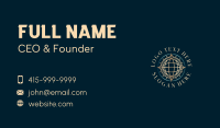 Globe Navigation Compass Business Card