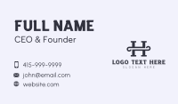 Classic Company Letter H Business Card Design