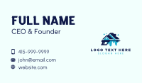 Pressure Wash House Janitor Business Card