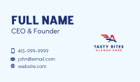 Patriotic Winged Letter A Business Card