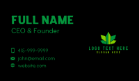 Green Cannabis Leaf  Business Card