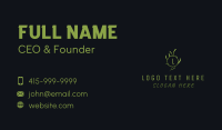 Green Plant Letter Business Card