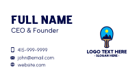 Table Tennis Paddle Tourism Business Card