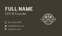 Axe Sawmill Carpentry Business Card Design