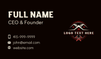 Hammer Tool Carpentry Business Card