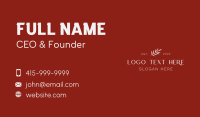 Luxury Leaf Wordmark Business Card