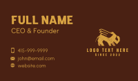 Gold Winged Bison Business Card