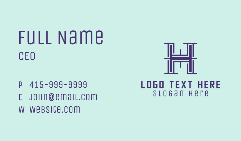 Property Business Card example 1