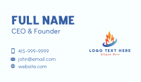 Fire Water Orbit Business Card Design