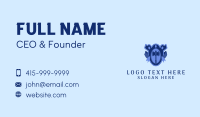 Blue Axe Emblem  Business Card Design