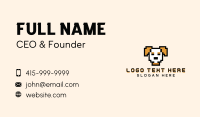 Retro Pixel Dog Business Card