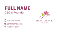 Aesthetic Rose Flower  Business Card Design