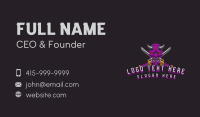 Demon Mask Sword Business Card