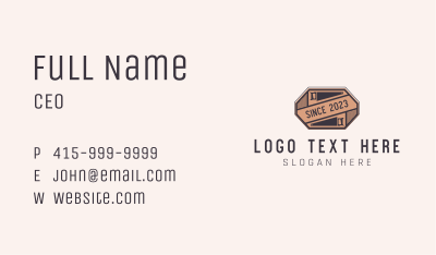 Carpentry Workshop Saw Business Card Image Preview