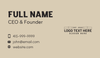 Regal Ribbon Wordmark Business Card