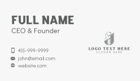 Styling Decor Boutique Letter J Business Card