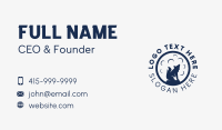 Wildlife Moon Wolf  Business Card