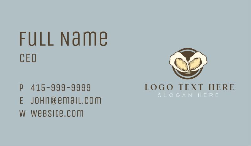 Oyster Business Card example 1