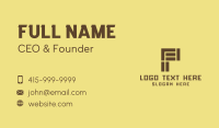 Brown Brick Letter P Business Card Design