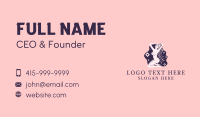 Naked Woman Flower Business Card Design