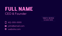Neon Digital Gaming Wordmark Business Card